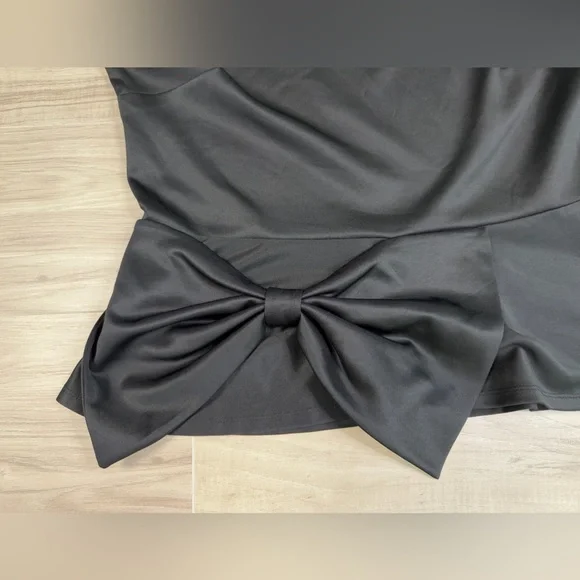 New York & Company Women's Black Blouse with Bow Accent - Picture 7 of 7